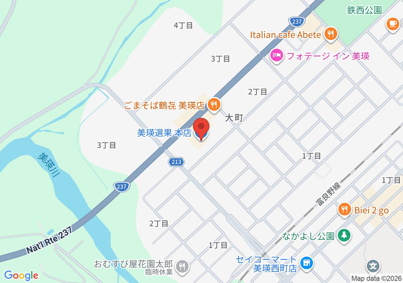 Map of Biei Senka Main Store