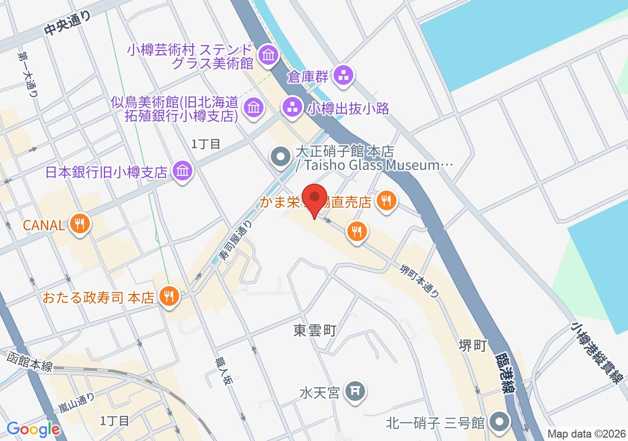 Map of Otaru Shusse-mae Square