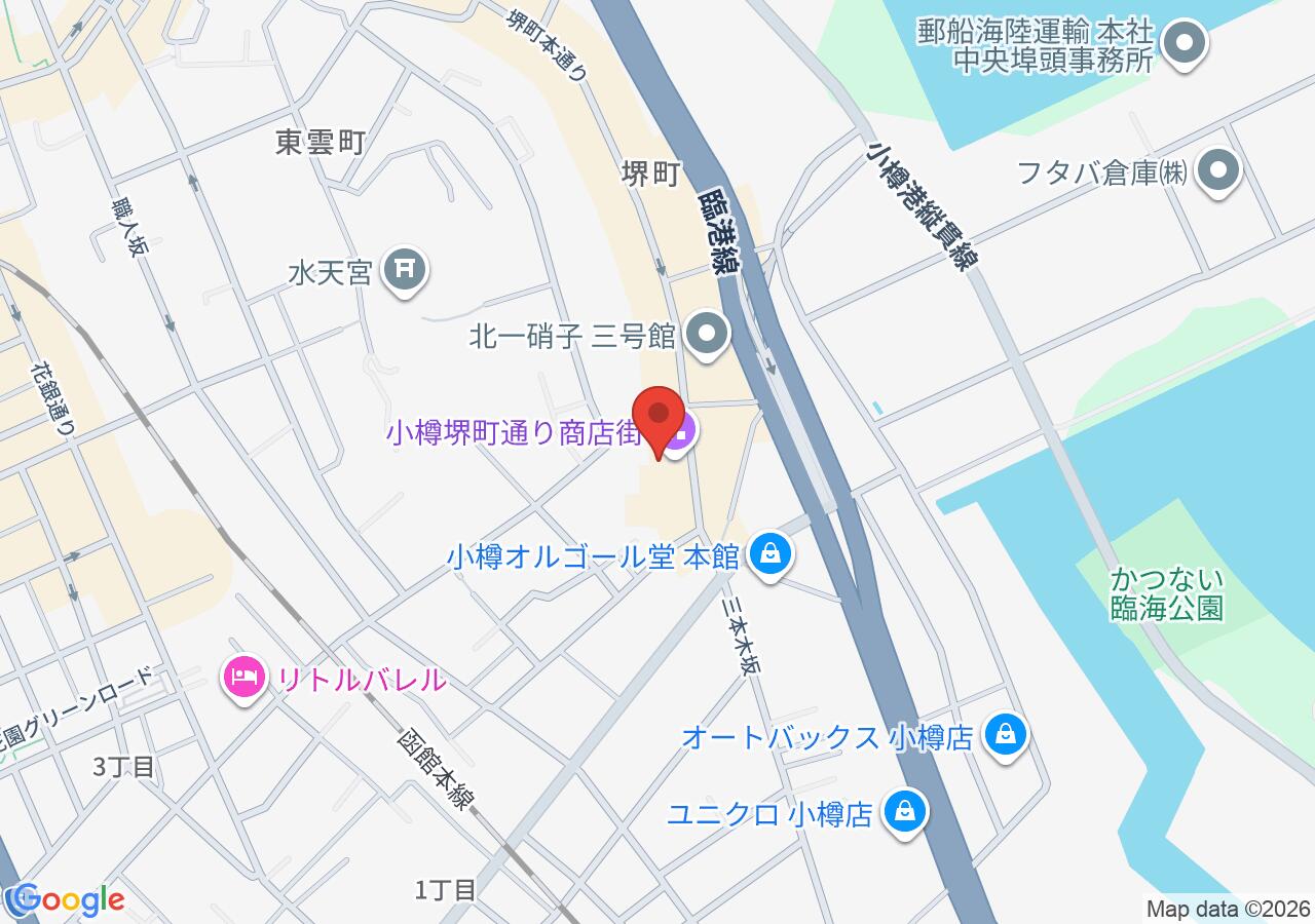 Map of Otaru Sakaimachi Street Shopping District