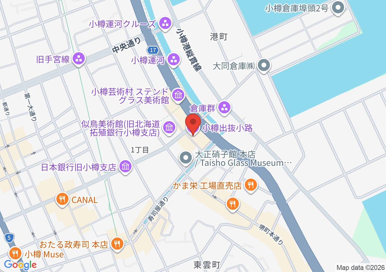 Map of Otaru Denuki Koji